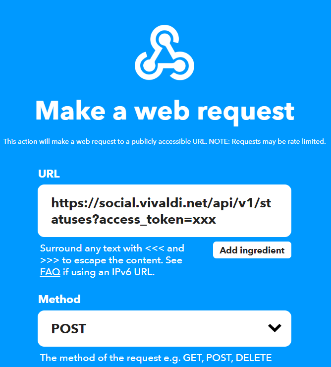 Make a web request
