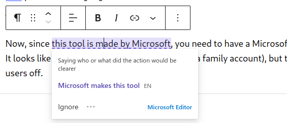MS Editor in Action